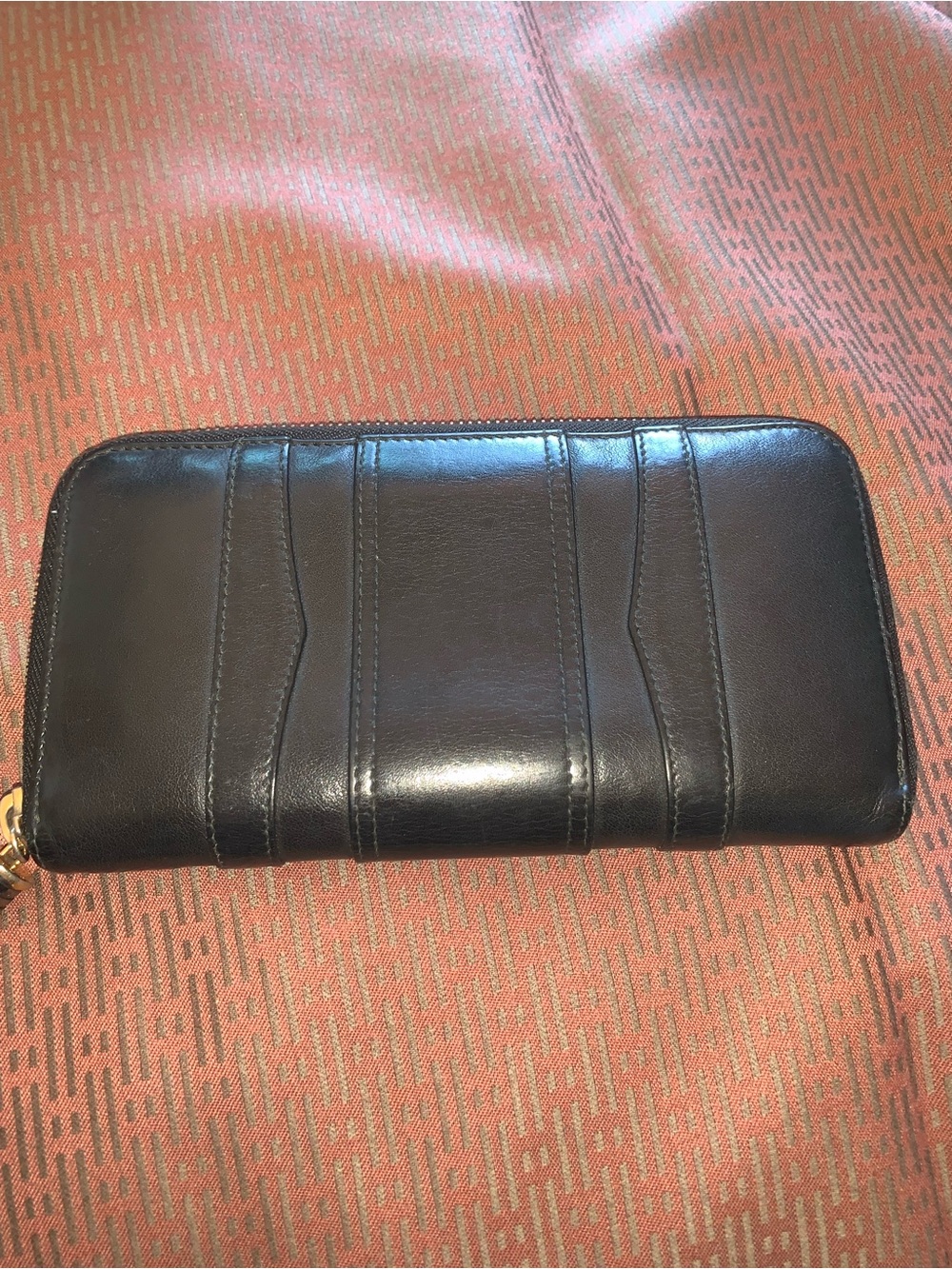 Bvlgari Blck Leather Zip-Around Women's Wallet